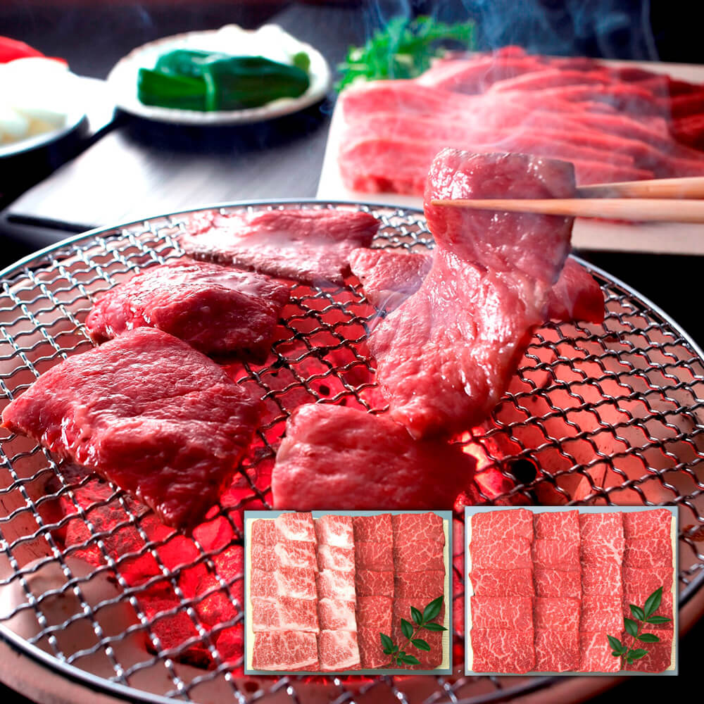 三田屋総本家が厳選した黒毛和牛の焼肉用。味わい深いモモ焼肉と風味豊かなバラ肉を使いやすい2パックに分けてお届け致します。